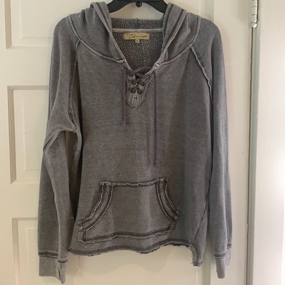 VINTAGE HAVANA LACE UP HOODIE